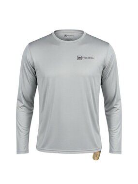 Zorrel GM Financial Syntrel Unisex Crew Neck Long Sleeve Shirt Light Gray Large